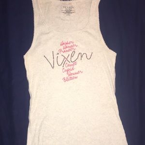 Victoria Secret Ribbed Tank with Reindeer Names